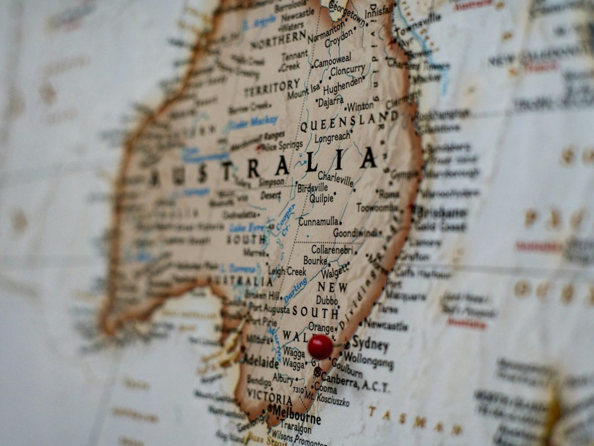 map of Australia