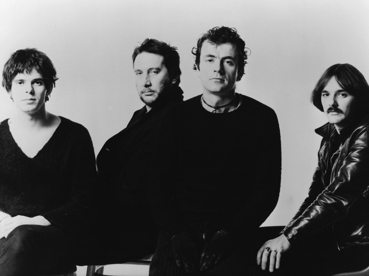 Black and white photo of the band The Stranglers
